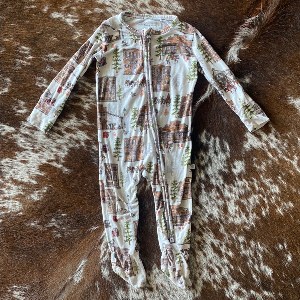 Buckaroo Baby cowkid Christmas convertible footie onesie